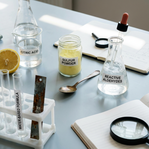 Molecules and natural ingredients representing perfume formulation