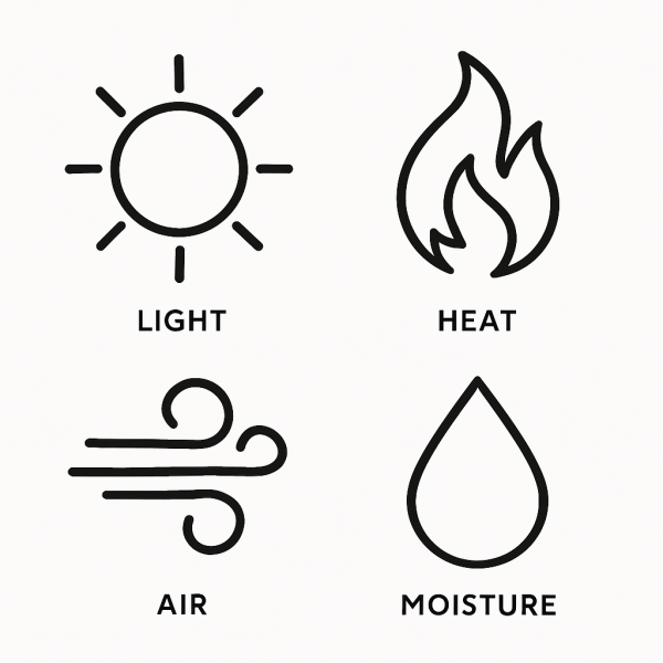 The Four Enemies of Spice Freshness: Light, Heat, Air, and Moisture