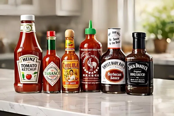 Premium sauce brands in glass bottles