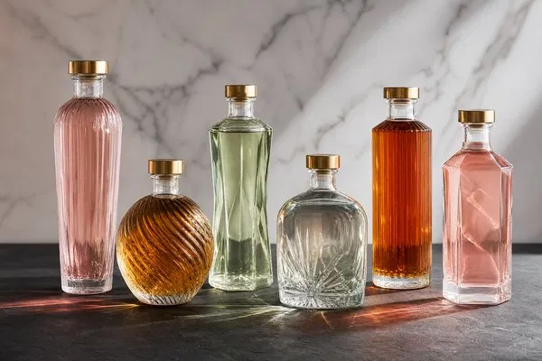 premium RTD cocktail glass bottles product showcase
