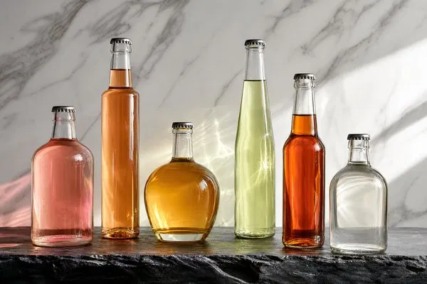 premium RTD cocktail glass bottles product showcase